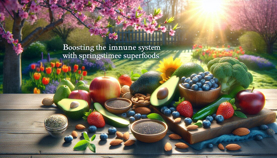 Entdecke, wie Superfoods dieses Frühjahr dein Immunsystem boosten können, inklusive Tipps zur Integration in deine Mahlzeiten. #GesundEssen