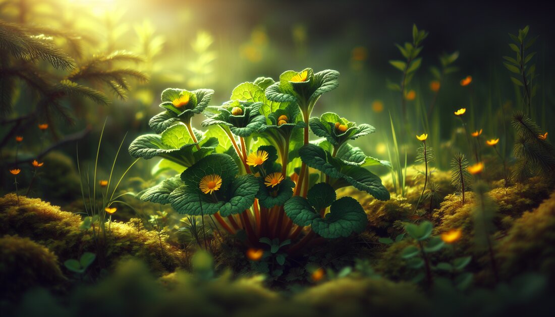 Entdecken Sie die Wirkung von Huflattich auf die Atemwegsgesundheit: Botanische Eigenschaften, Studien und Anwendungsempfehlungen.