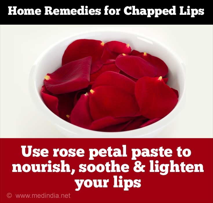 Rosenblätter für spröde Lippen