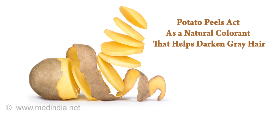 Kartoffelschalen wirken als natürlicher Farbstoff, der hilft, graues Haar dunkler zu machen