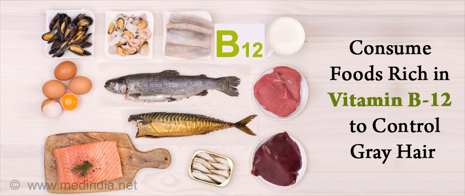 Verbrauchen Sie Lebensmittel, die reich an Vitamin B-12 sind, um graues Haar umzukehren
